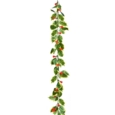 GARLAND,1.8m Holly Berry with 35 Warm White LEDs B/op