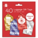 XMAS LUGGAGE TAGS,Matallic Contemporary 40's