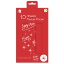 TISSUE PAPER,Merry Christmas 10's Assorted H/pk