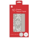 TISSUE PAPER,Snowflakes & Silver 10's Assorted H/pk