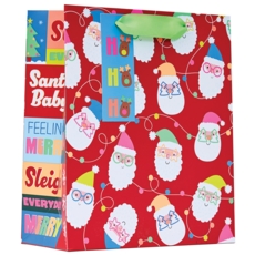 GIFT BAG,Neon Santa (Medium)