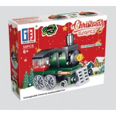 BUILDING BRICKS,Elk,Santa Train & Tree 4 Assorted