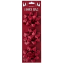 BOW,Luxury Red Glitter 7.5cm 3's I/cd