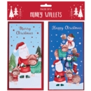 XMAS MONEY WALLETS,Santa Snow Scene 4's