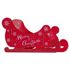 GIFT BOX,Christmas Sleigh Large Red