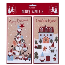 XMAS MONEY WALLETS,Christmas Gonks 4's