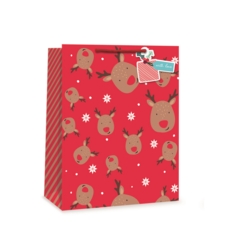 GIFT BAG,Christmas Reindeer (Large)