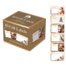 XMAS LABELS,Roll Traditional Gold Foil 80's Boxed CDU