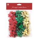 BOW,Large, Gold,Green & Red 18's H/pk