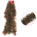 TINSEL,Red & Green Chunky 6ply 100mm x 2m
