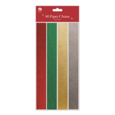 PAPER CHAINS,Foil Party Self Adhesive,80's H/pk CDU