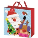 GIFT BAG,Woven Cute Santa (Square) 45 x 45cm