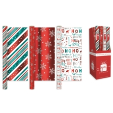 XMAS ROLLWRAP,1.5m Foil Festive Fun FDU