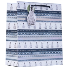GIFT BAG,Penguin Fairisle (Medium)