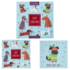 BOXED CARDS,Luxury Christmas Pups 10's 2 Assorted