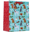 GIFT BAG,Christmas Pups (Large)