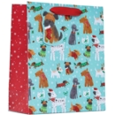 GIFT BAG,Christmas Pups (Medium)