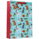 GIFT BAG,Christmas Pups (Extra Large)
