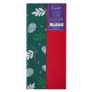 TISSUE PAPER,Xmas Green Pine 4's H/pk