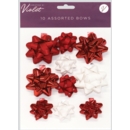 BOWS,Red & White Assorted 10's  H/pk Bag
