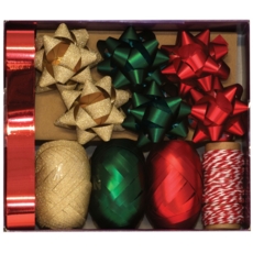 RIBBON & BOW SET,Traditional Christmas Tray