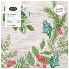 XMAS NAPKINS,33cm Asst.Designs 3 Ply 20's Club Assortment.