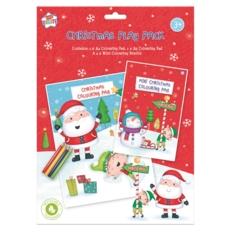 XMAS PLAY PACK,Colouring Pads & Pencils H/pk