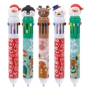 10 COLOUR PEN,Christmas Characters, 5 Assorted CDU