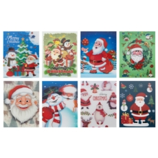 NOTEBOOK Lenticular Christmas 8 Assorted CDU
