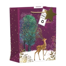 GIFT BAG,Whimsical Reindeer (Medium)