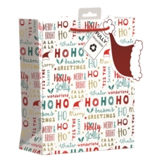 GIFT BAG,Merry Christmas Text (Meduim)