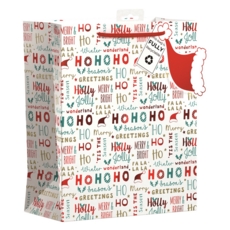 GIFT BAG,Merry Christmas Text (Large)