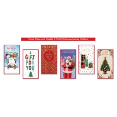 XMAS MONEY WALLETS, Asst. Trad, Contemp, Juv. S. Elvin