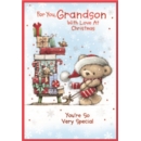 XMAS CARDS,Grandson 6's Teddy with Presents