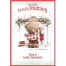 XMAS CARDS,Mummy 6's Teddy at Fireplace