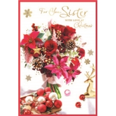 XMAS CARDS,Sister 6's Christmas Bouquet