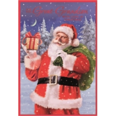 XMAS CARDS,Great Grandson 6's Santa with Presents