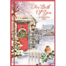 XMAS CARDS,To Both 6's Snowy Front Door & Robin