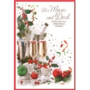 XMAS CARDS,Mum & Dad 6's Christmas Bubbly