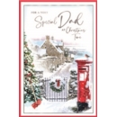 XMAS CARDS,Dad 6's Snowy Postbox & Robin