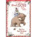 XMAS CARDS,Son 6's Bear Carrying Presents