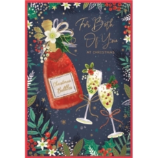XMAS CARDS,To Both of You 6's Christmas Bubbles