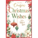 XMAS CARDS,Cousin 6's Floral Text & Baubles