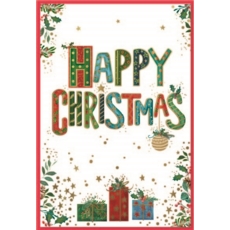XMAS CARDS,Open 6's Foliage & Presents