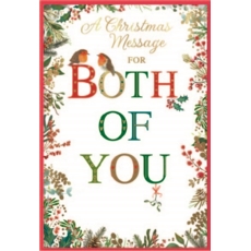 XMAS CARDS,To Both of You 6's Foliage & Robins