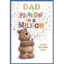 FATHER'S DAY CARDS,Dad 6's Bear with Streamer