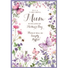 MOTHER'S DAY CARDS,Mum 6's Floral Butterflies