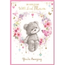 MOTHER'S DAY CARDS,Mum 6's Teddy in Floral Wreath