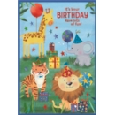 BIRTHDAY CARDS,Open 6's Jungle Animals