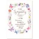SYMPATHY CARDS,6's Butterflies & Wild Flowers